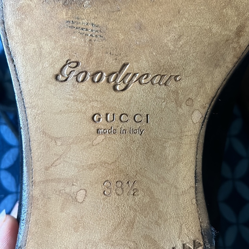 GUCCI Goodyear Brogue Oxford Cap Toe Leather Lace Up Loafer Shoes - Picture 8 of 11